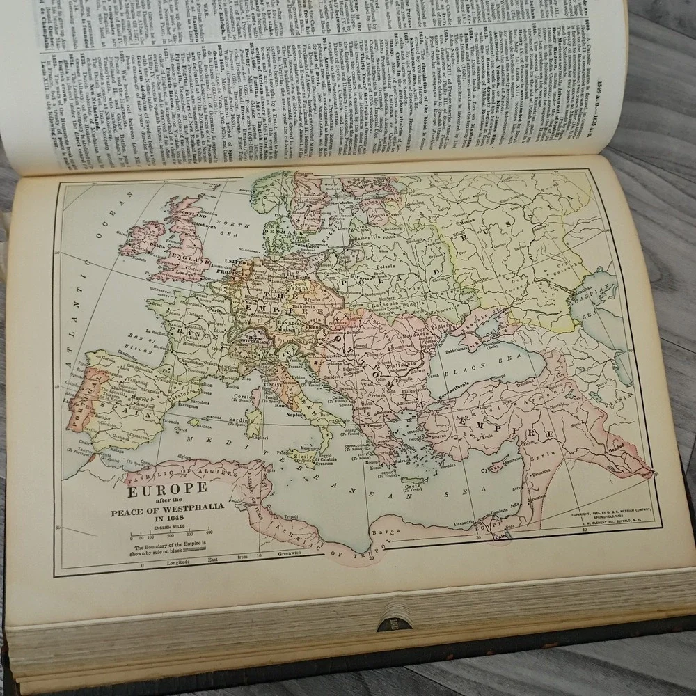 Vtg Webster's New International Dictionary, 1909 India Paper Ed Printed 1927